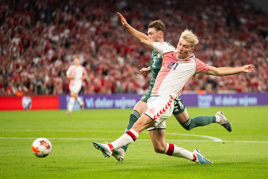 Rasmus Højlund of Denmark