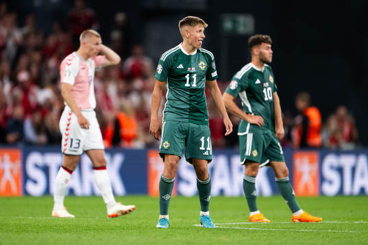 Callum Marshall of Northern Ireland looks dejected