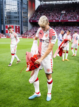 Rasmus Højlund of Denmark
