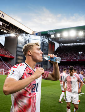 Rasmus Højlund of Denmark