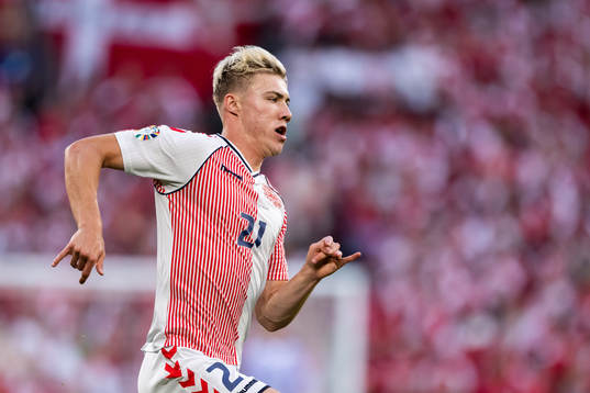 Rasmus Højlund of Denmark