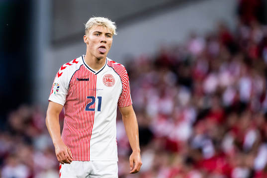 Rasmus Højlund of Denmark