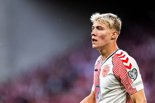 Rasmus Højlund of Denmark