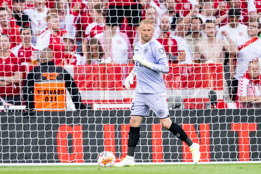 Goalkeeper Kasper Schmeichel of Denmark