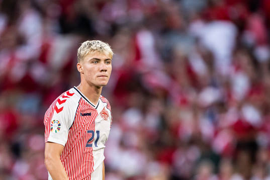 Rasmus Højlund of Denmark