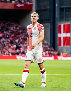 Rasmus Højlund of Denmark
