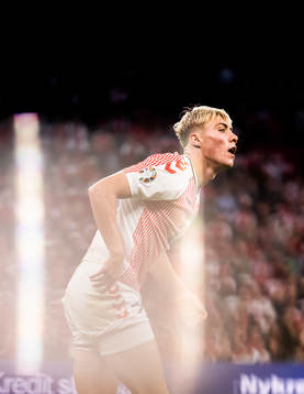 Rasmus Højlund of Denmark