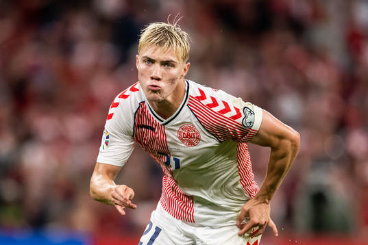 Rasmus Højlund of Denmark