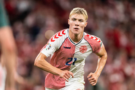 Rasmus Højlund of Denmark