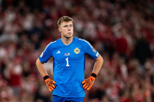 Goalkeeper Bailey Peacock-Farrell of Northern Ireland