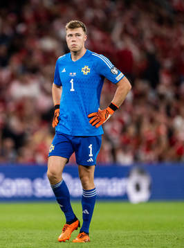 Goalkeeper Bailey Peacock-Farrell of Northern Ireland