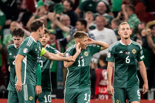 Callum Marshall of Northern Ireland celebrates
