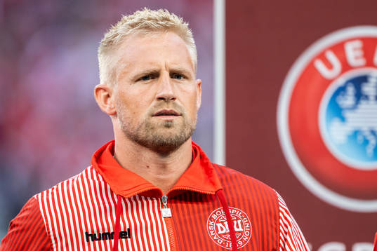 Goalkeeper Kasper Schmeichel of Denmark