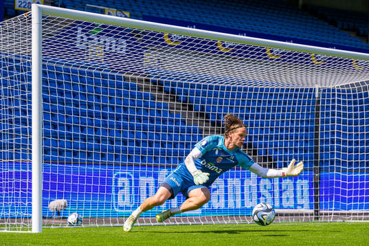 Goalkeeper Ørjan Håskjold Nyland of the Norwegian