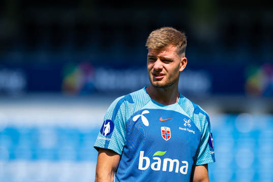 Alexander Sørloth of the Norwegian national football team