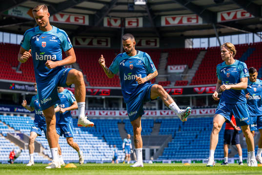 Kristoffer Velde of the Norwegian national football team