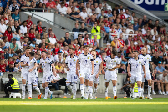 Players of Scotland celebrate