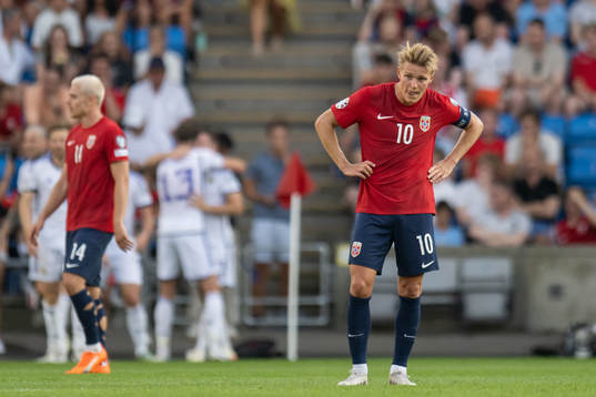 Martin Ødegaard of Norway looks dejected