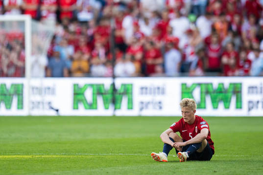 Birger Meling of Norway looks dejected