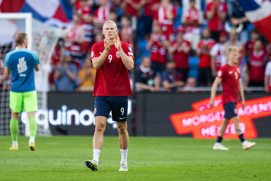 Erling Braut Haaland of Norway looks dejected