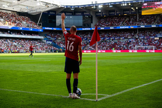 Fredrik Aursnes of Norway the UEFA Euro Qualifier football