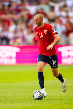 Fredrik Aursnes of Norway the UEFA Euro Qualifier football