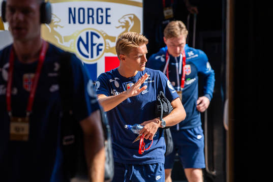 Martin Ødegaard of Norway arrives
