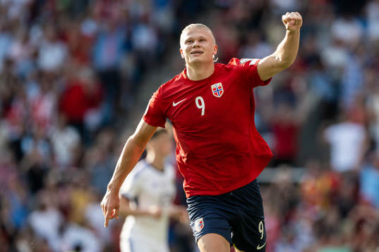 Erling Braut Haaland of Norway celebrates