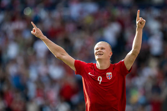 Erling Braut Haaland of Norway celebrates