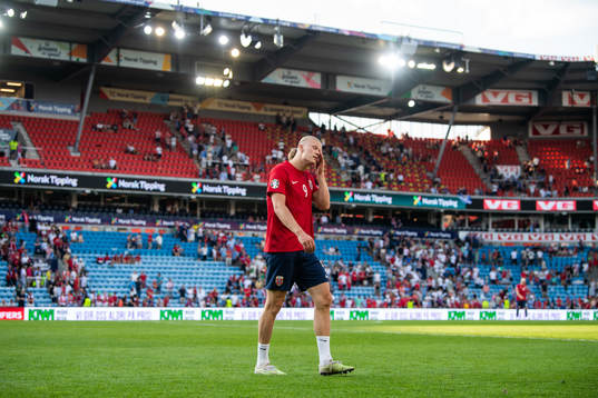 Erling Braut Haaland of Norway looks dejected