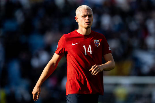 Julian Ryerson of Norway looks dejected