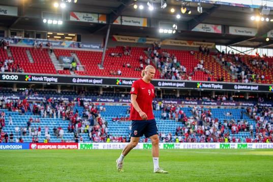 Erling Braut Haaland of Norway looks dejected