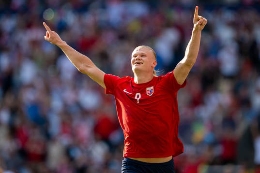 Erling Braut Haaland of Norway celebrates