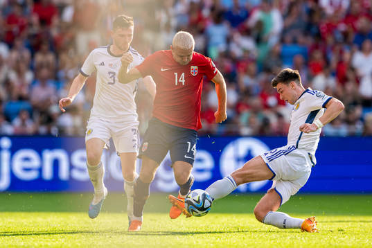 Andrew Robertson of Scotland, Julian Ryerson of Norway and