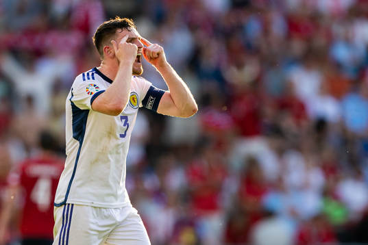 Andrew Robertson of Scotland celebrates