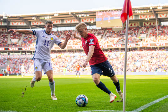 Ryan Christie of Scotland and Birger Meling of Norway