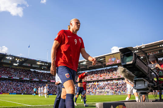 Erling Braut Haaland of Norway at half-time