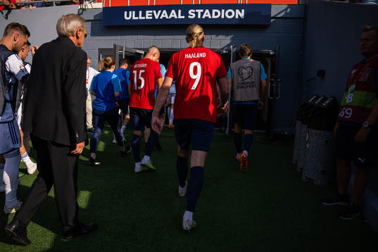 Erling Braut Haaland of Norway at half-time