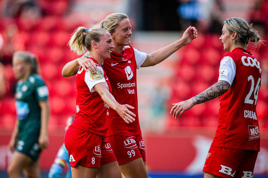 Larissa Rose Crummer of Brann celebrates