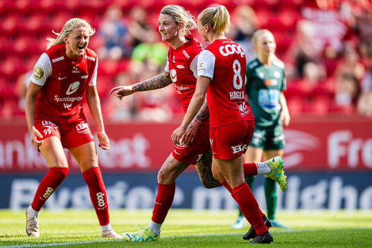 Larissa Rose Crummer of Brann celebrates