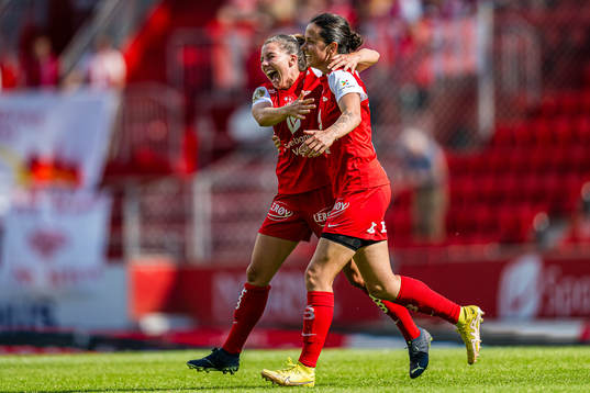 Amanda Paige Frisbie of Brann celebrates