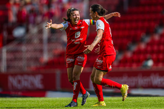 Amanda Paige Frisbie of Brann celebrates