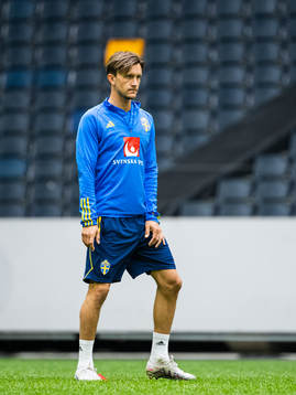 Kristoffer Olsson of the Swedish national football team