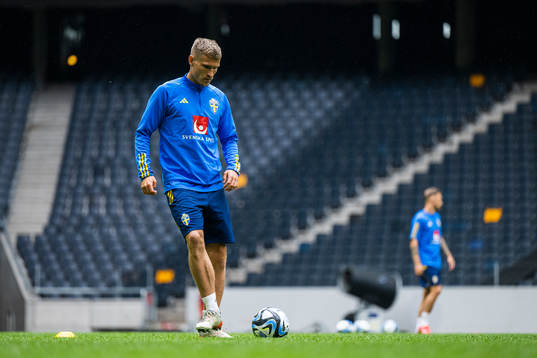 Carl Starfelt of the Swedish national football team