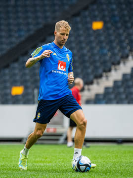 Samuel Gustafson of the Swedish national football team