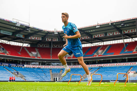 Kristoffer Ajer of the Norwegian national football team