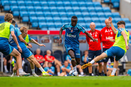 Brice Wembangomo of the Norwegian national football team