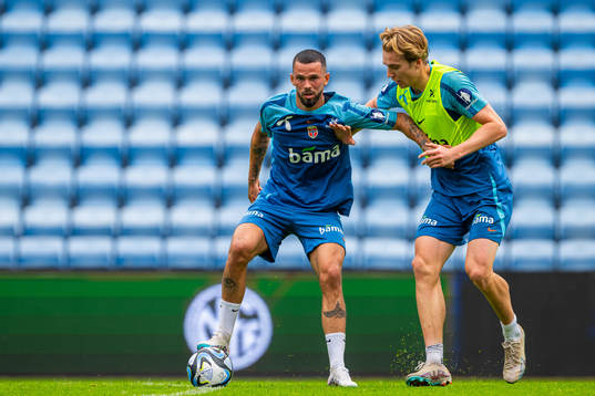Kristoffer Velde and Kristian Thorstvedt of the Norwegian