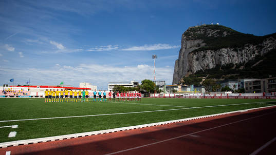 Players of Sweden and Gibraltar