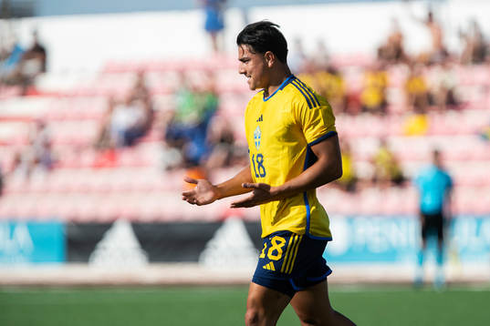 Jusef Erabi of Sweden celebrates